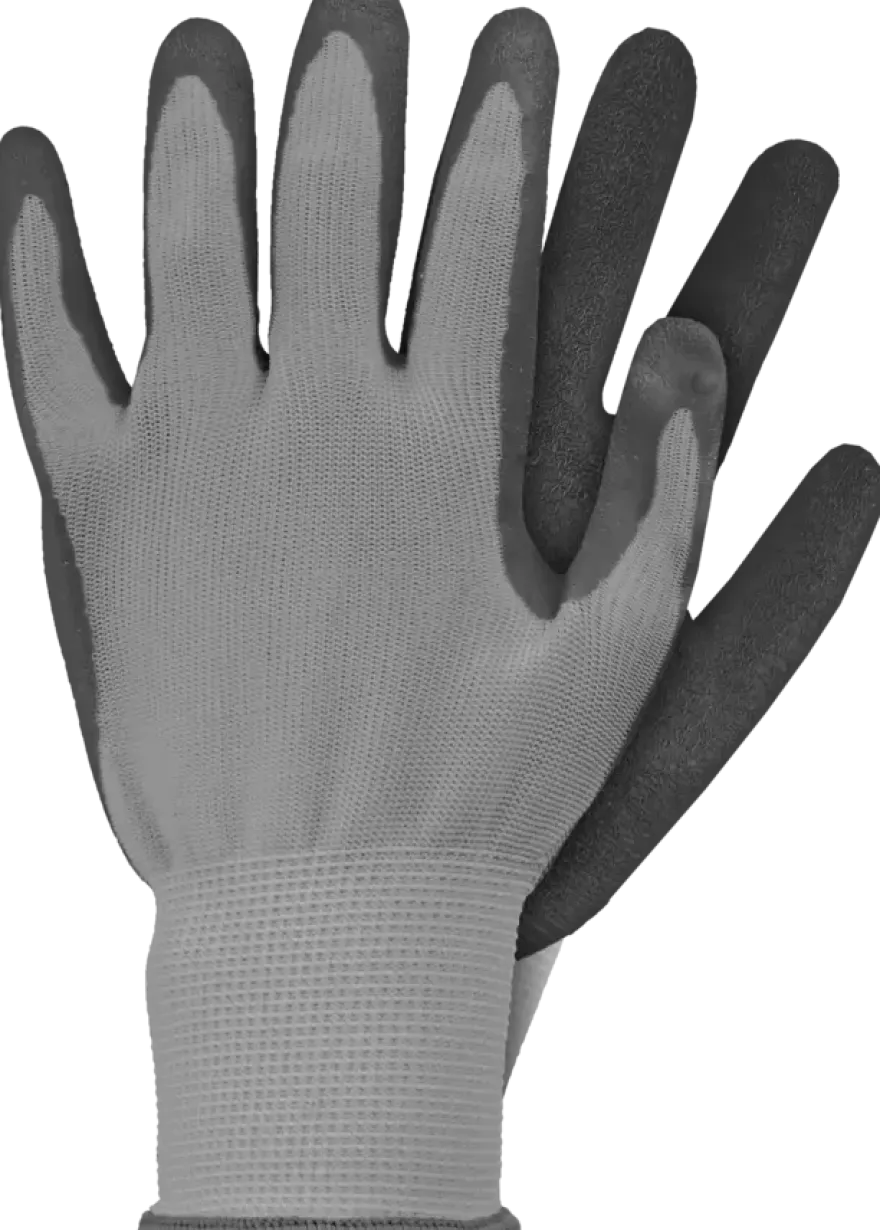 Werkhandschoen latex grijs S