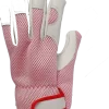 Werkhandschoenen roze leer S