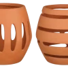 Windlicht terracotta - h18xø19 cm - per stuk