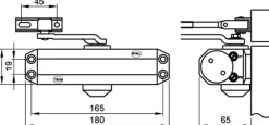 Yale Deurdranger 300-series 80 kg zwart