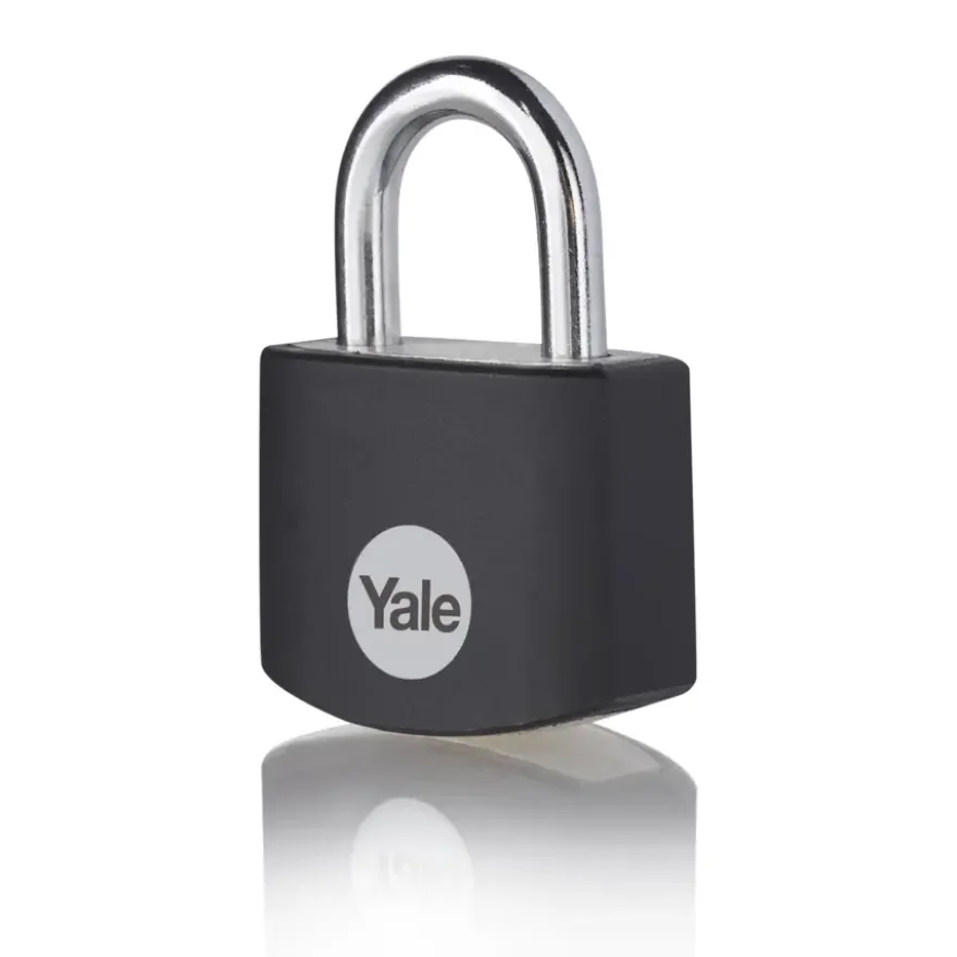 Yale Hangslot aluminium 25 mm zwart