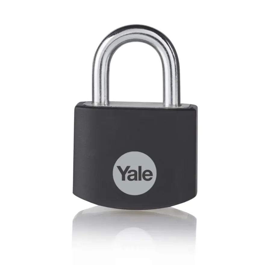 Yale Hangslot aluminium 25 mm zwart
