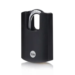 Yale Hangslot messing zware uitvoering 40 mm met zwarte body