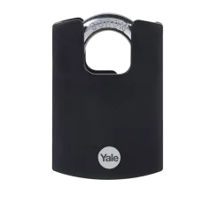 Yale Hangslot messing zware uitvoering 50 mm met zwarte body