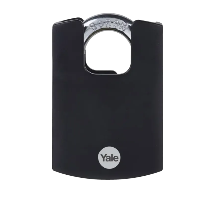 Yale Hangslot messing zware uitvoering 50 mm met zwarte body