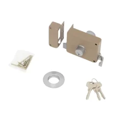 Yale Oplegslot met Buitencilinder Vast Grijs Gelakt 635-50mm
