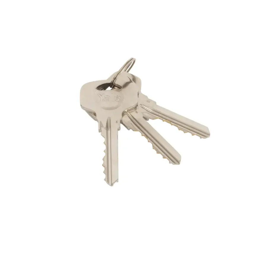 Yale Oplegslot met Buitencilinder Vast Grijs Gelakt 635-50mm