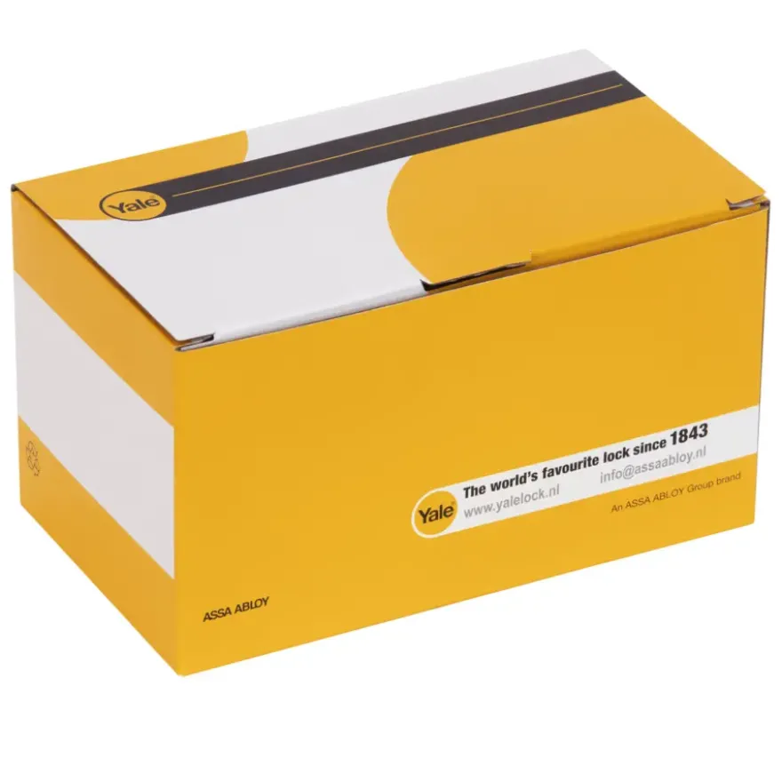 Yale Oplegslot met Buitencilinder Vast Grijs Gelakt 635-50mm